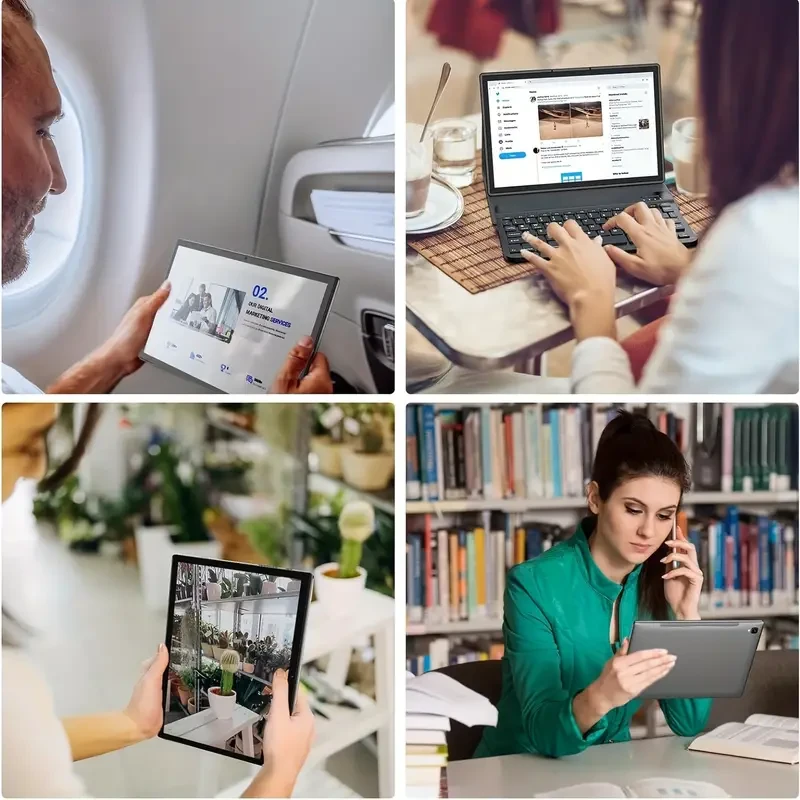 1pc Relndoo 25.65cm 2-in-1 Android Tablet PC with Keyboard, Case, Mouse, Stylus - 4+4GB RAM, 64GB ROM, WiFi, Dual Camera, LED Display, USB Type-C Charging, Mali-G52 GPU, Android 13, 2.4GHz RF, 1280x800 Resolution, Rockchip Processor, Rechargeable Battery