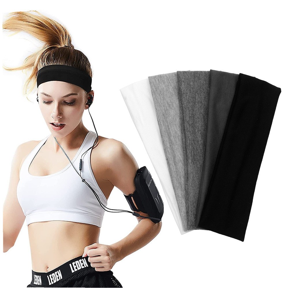Sports Fitness Bandeau Solid Color Hair Band