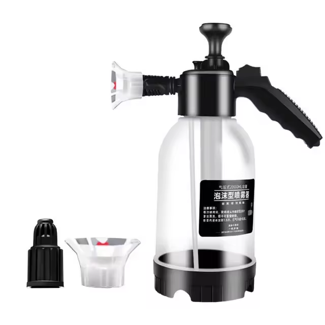 2L Car Washing Foam Spray Pot Hand Pressure Spray with Pressure Relief Valve