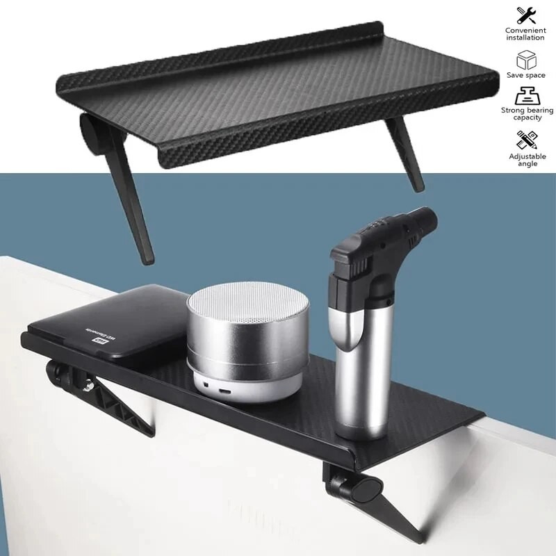 Computer & TV Screen Storage Rack Wireless Router & Set-Top Box Organizer, No-Perforation Bracket