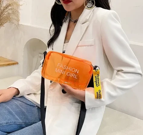 Transparent Square Fashion Trend Jelly Single Shoulder Diagonal Cross Bag