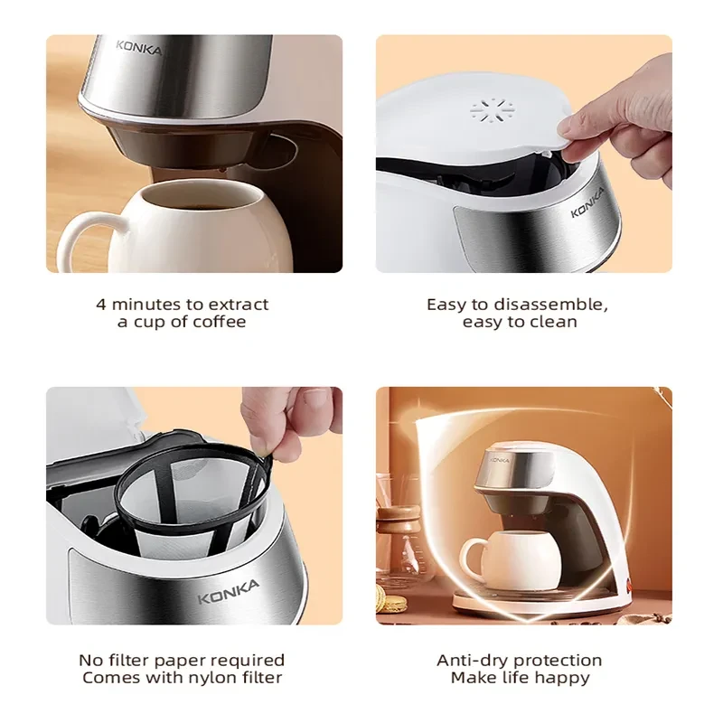 Fully Automatic Home Office Mini American Small Portable Coffee Maker