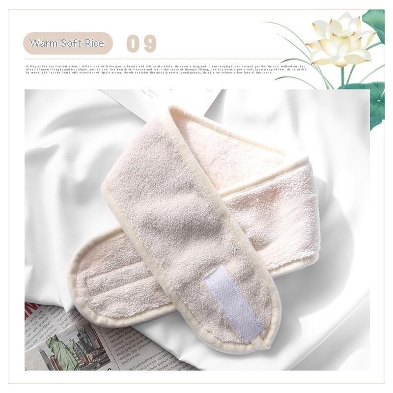 Solid Color Coral Velvet Velcro Makeup Hair Band