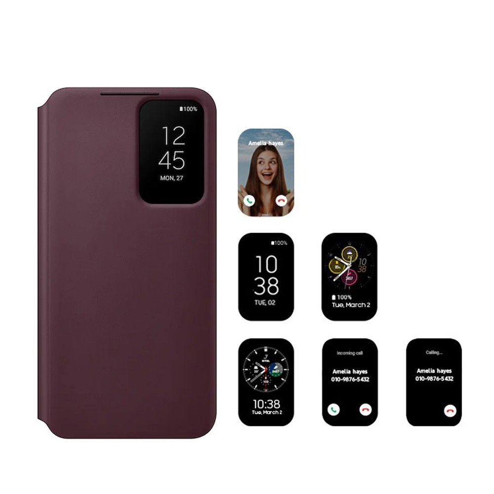 Original Samsung Clear View S-View Flip Cover for Galaxy S22/S22+