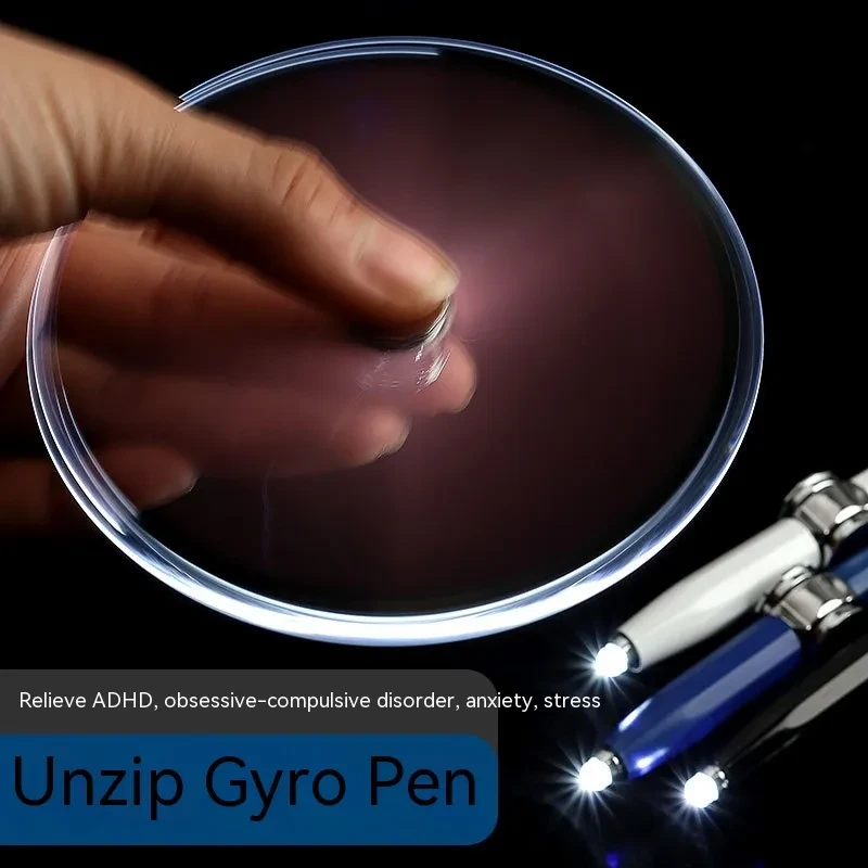 Multi-Function LED Pen Spinning Decompression Gyro