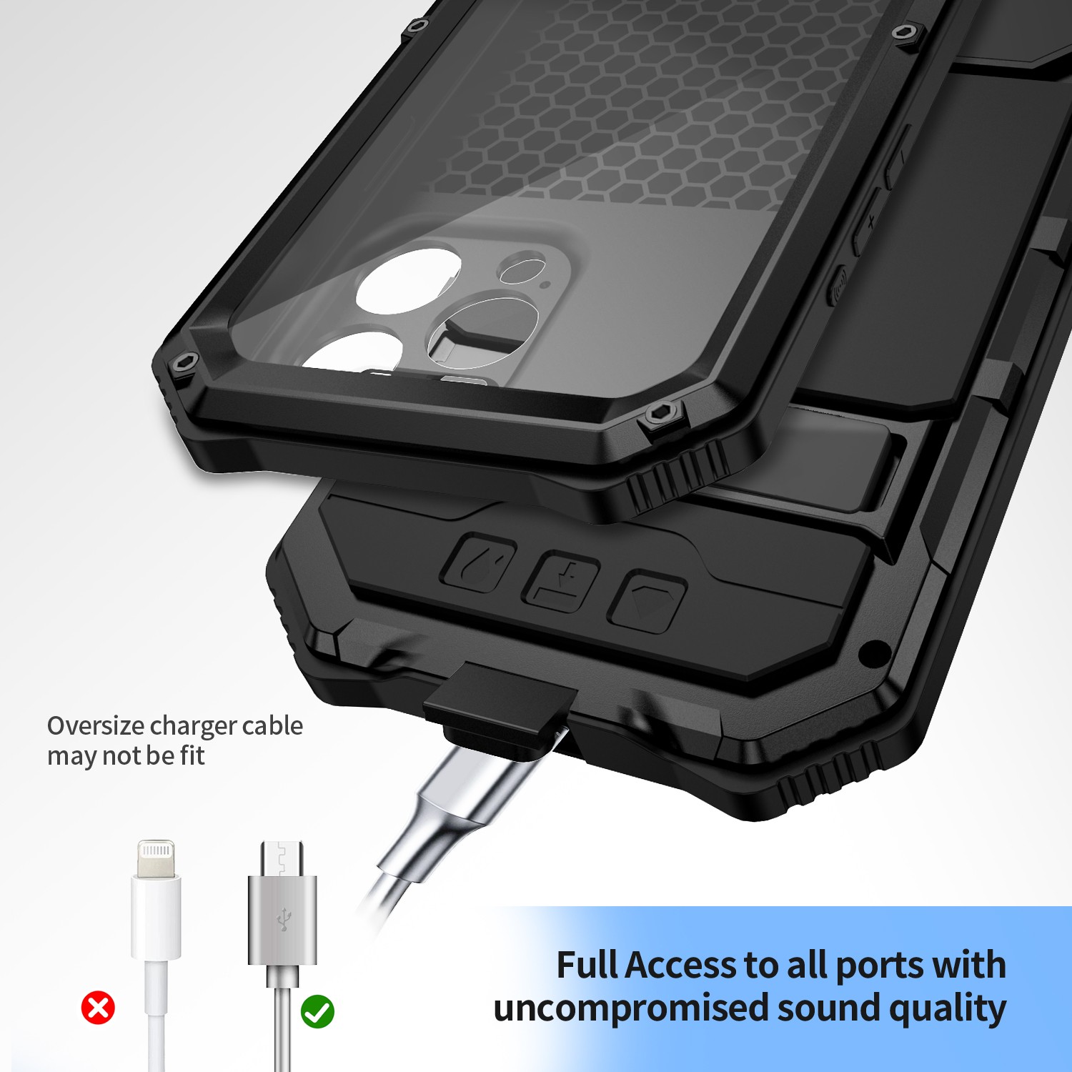360 Meta Armor Heavy Duty Phone Cover for iPhone 15 Series