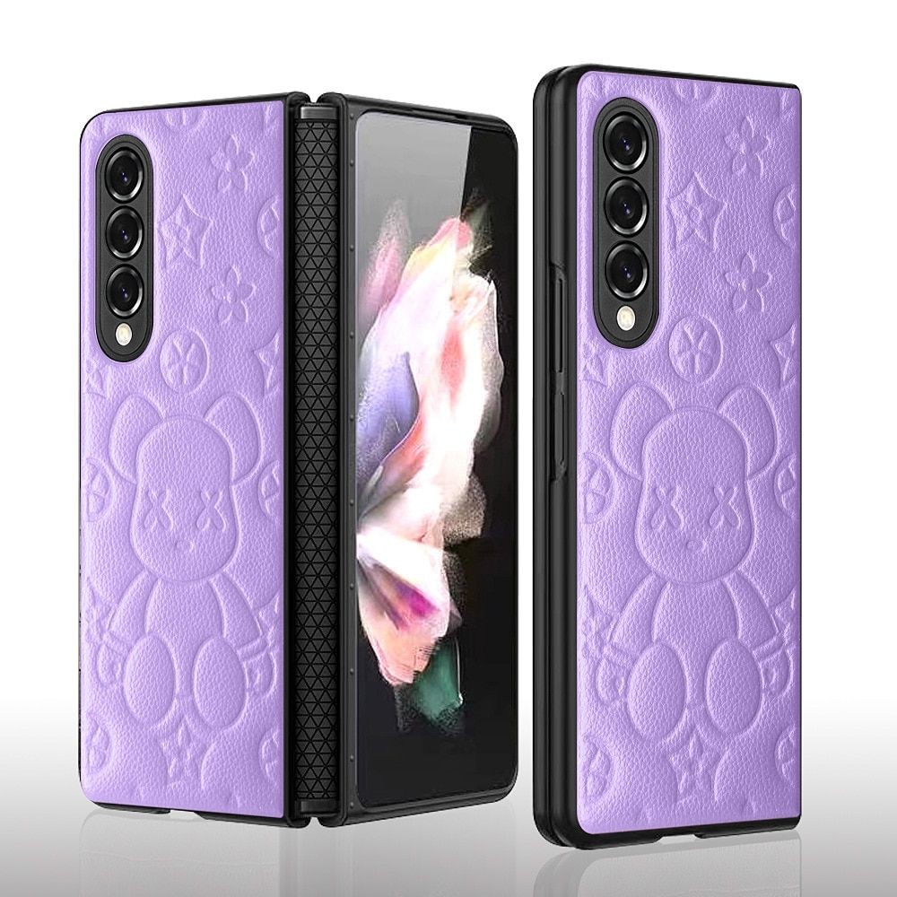 Bear Pattern Hinge Phone Case for Samsung Galaxy Z Fold Series