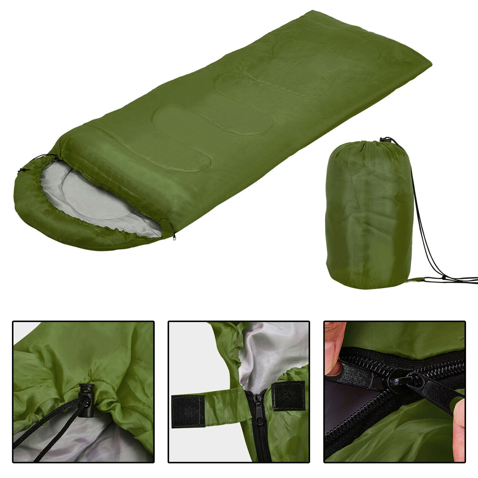 4 Season Sleeping Bag Waterproof Outdoor Camping Hiking Envelope Single Zip Bag