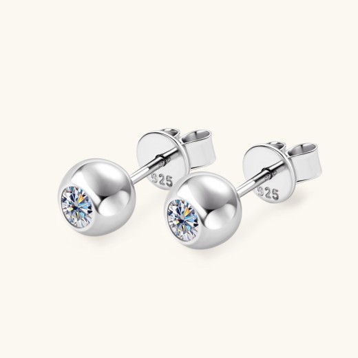 Amazon Foreign Trade Small And Personalized Water Bubble Moissanite Ear Studs