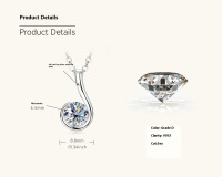 6-word Moissanite Necklace Women's High-grade All-match 925 Silver