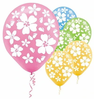 Balloons - Hibiscus Tropical Assortment - Pack of 15