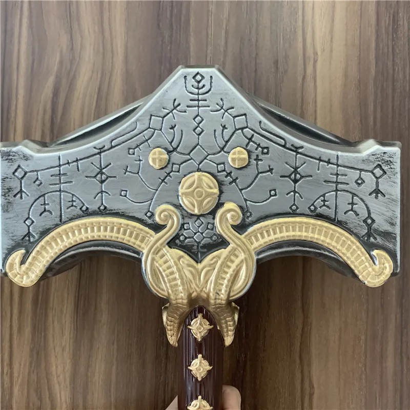 God of War 4 Cosplay Thor's Hammer Thunder Stormbreaker Flame Tomahawk Axe Prop Weapon