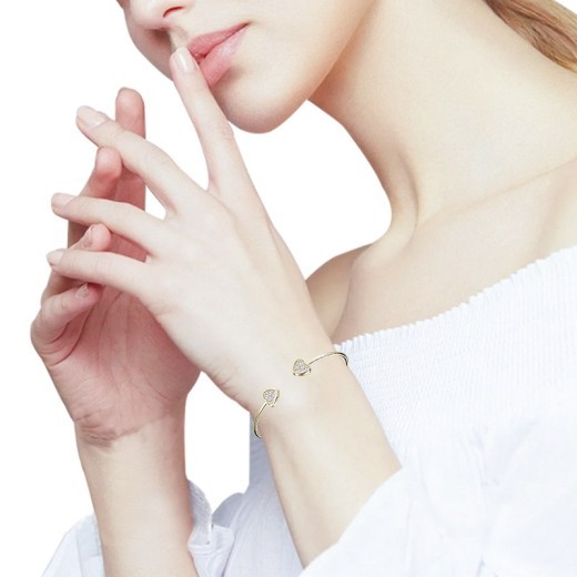 Women's Simple Love Mosang Diamond Bracelet