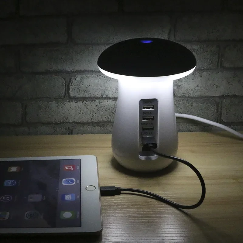Mushroom Lamp Holder USB Charger
