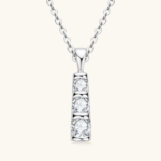 Light Luxury Minority Diamond Necklace Women's Advanced Design S925 Silver