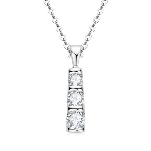 Light Luxury Minority Diamond Necklace Women's Advanced Design S925 Silver