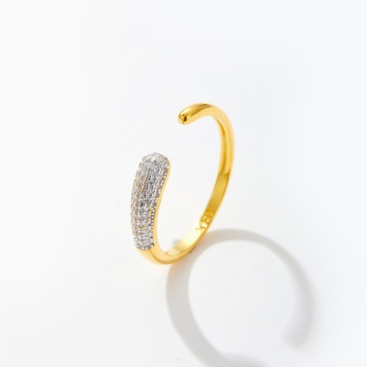 Trendy 925 Sterling Silver Simple All-match Retro Classic Open Adjustable Ring For Women