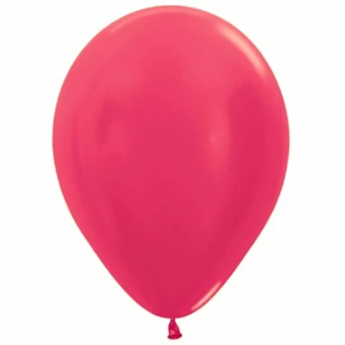 12cm Metallic Pearl Fuchsia Magenta Latex Balloons - Pack of 50