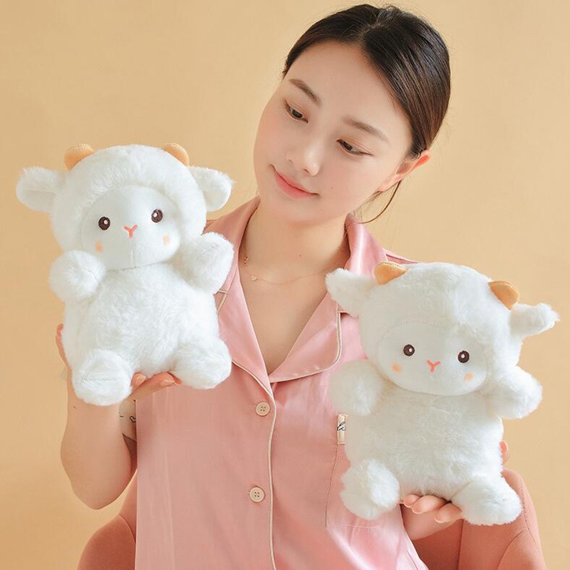 23CM Super Cute Sheep Plush Dolls - Kawaii Rabbit and Alpaca Stuffed Animal Pillow