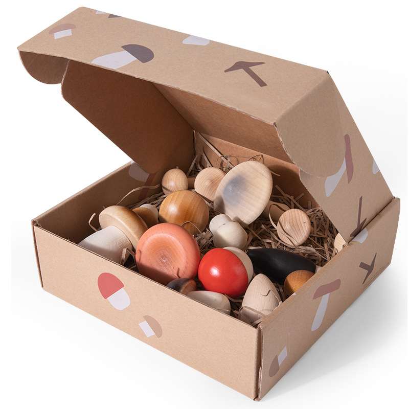 Wooden Simulation Forest Mushroom Children's Early Education Educational Toys