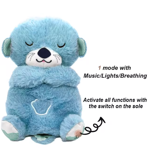 Breathing Bunny Plush Conciliate Doll comforter Peaceful Music toy with Relieve tension and anxiety for baby Bunny sleeping time