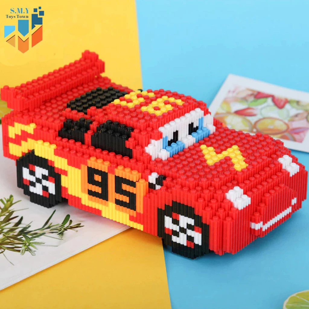 SMY Toystown Nano Block Car Lightning McQueen Bricks Education Nano Block / 3D Block Toys