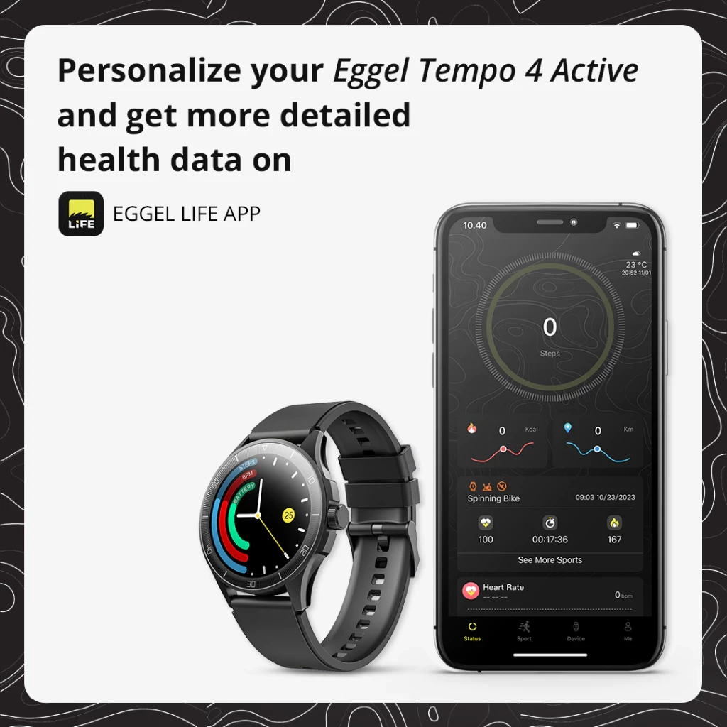 Eggel Tempo 4 Active Amoled Smartwatch / Smart Watch / Smartband