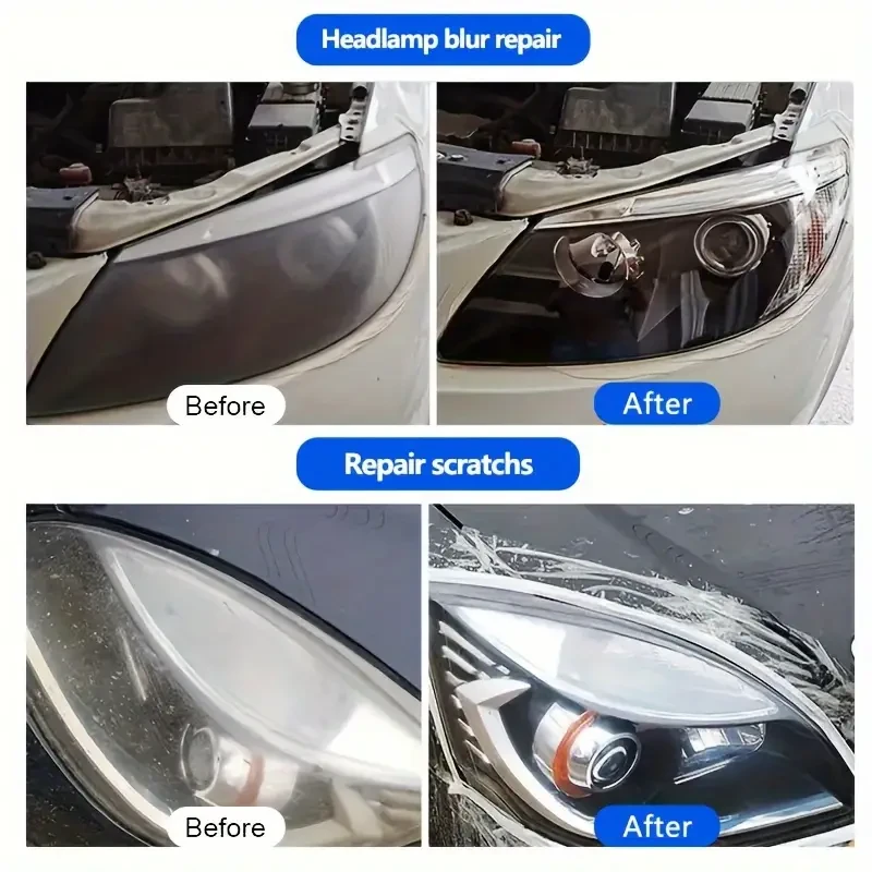 Car Headlight Restoration Cream - Anti-Oxidation, Scratch Removal & Brightening Formula for Enhanced Vehicle Lighting Care