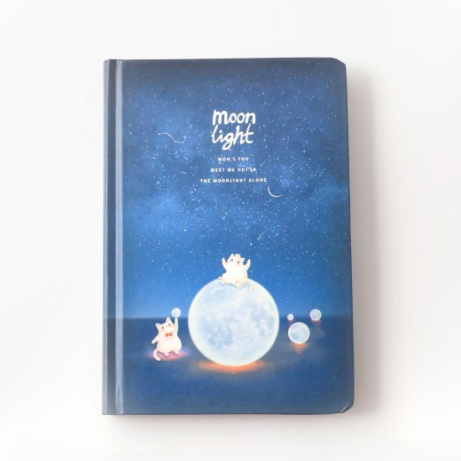 Lunar night hardcover diary book