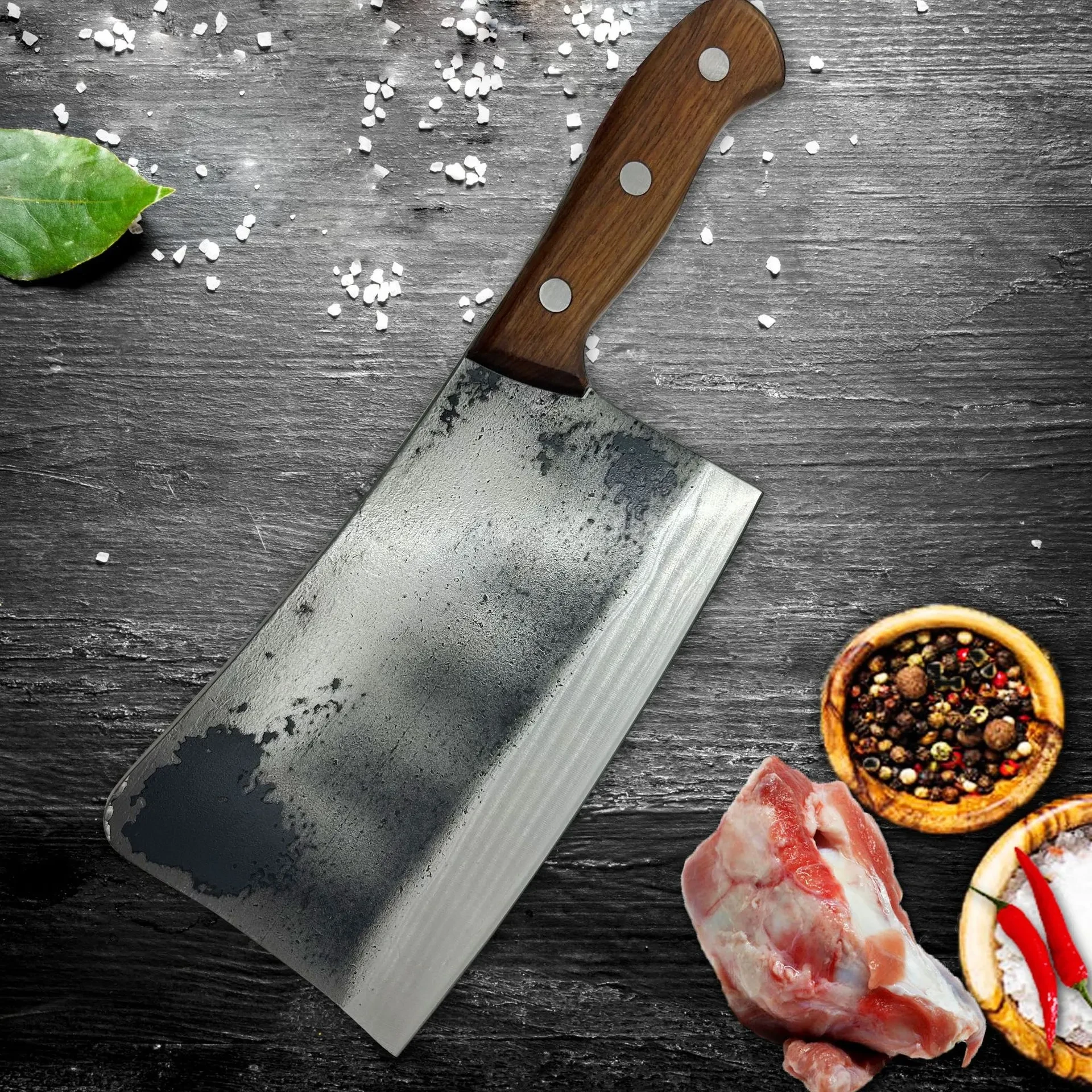 Bone Cutting Knife Commercial Kitchen Retro Thickened