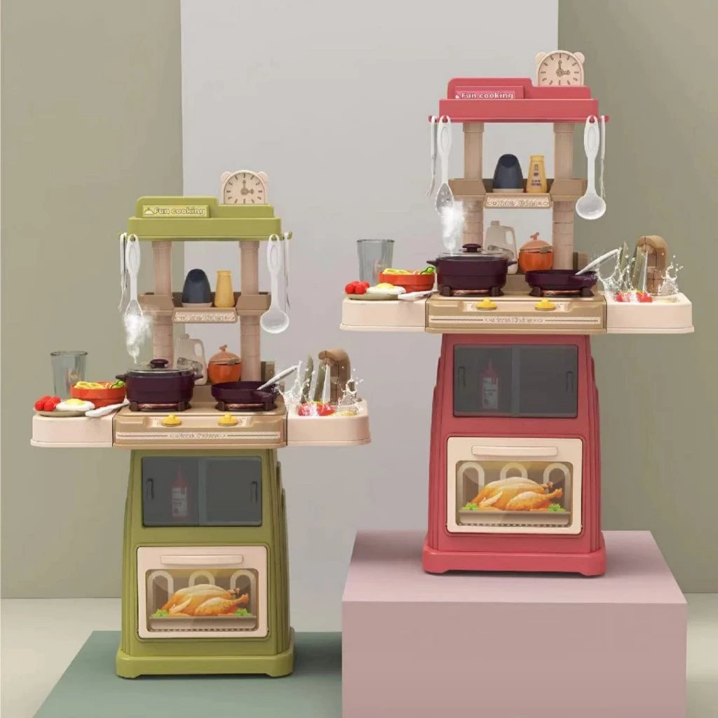 ( 899-01-02-07-08 )66Cm Toys Kitchen Set Spray Mist Kids / Cook Cooking Toys Smolding Fever / Toys Set Cook