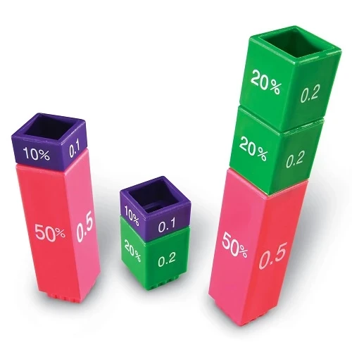 Learning Resources Fraction Tower Equivalency Cubes Children's Toys for Learning Mathematics