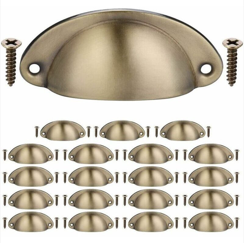 12pcs Vintage Antique Bronze Drawer Handles Cabinet Door Furniture Pulls