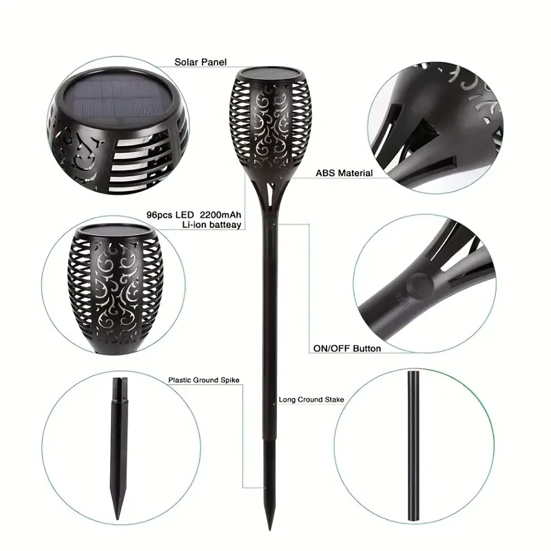 LED Solar Flame Lights, Atmosphere Lights, Festive Atmosphere, Gift Giving