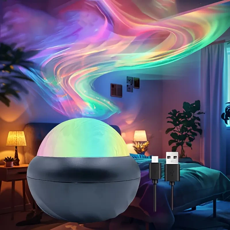 USB-Powered Magic Ball with Colorful Northern Lights - Remote Control