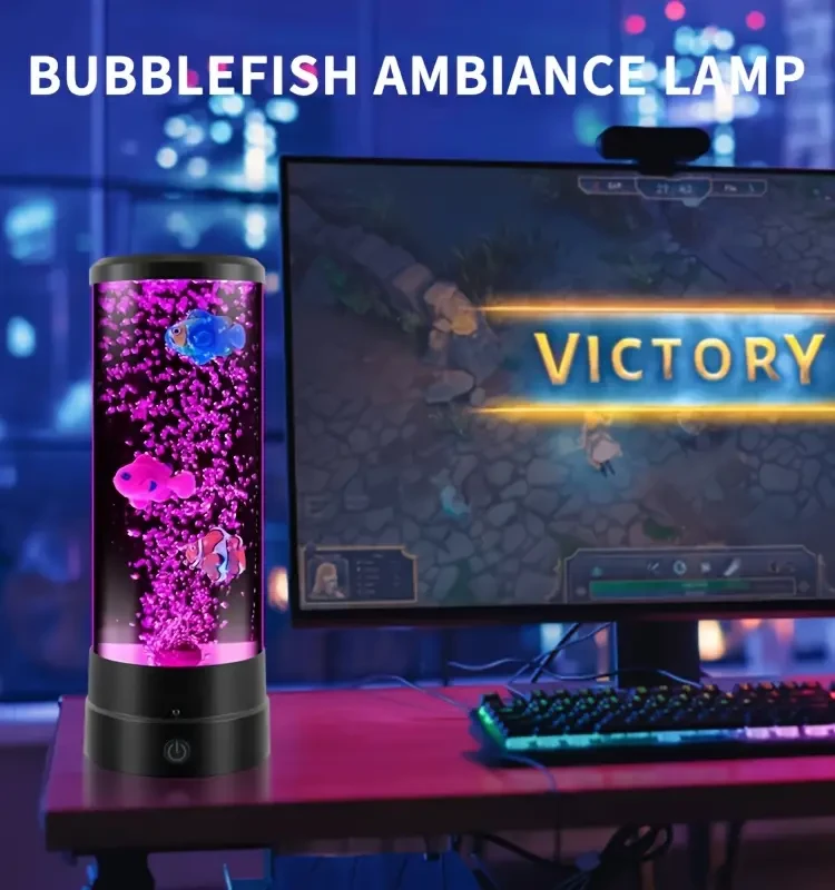 112-Inch LED Bubble Fish Atmosphere Lamp