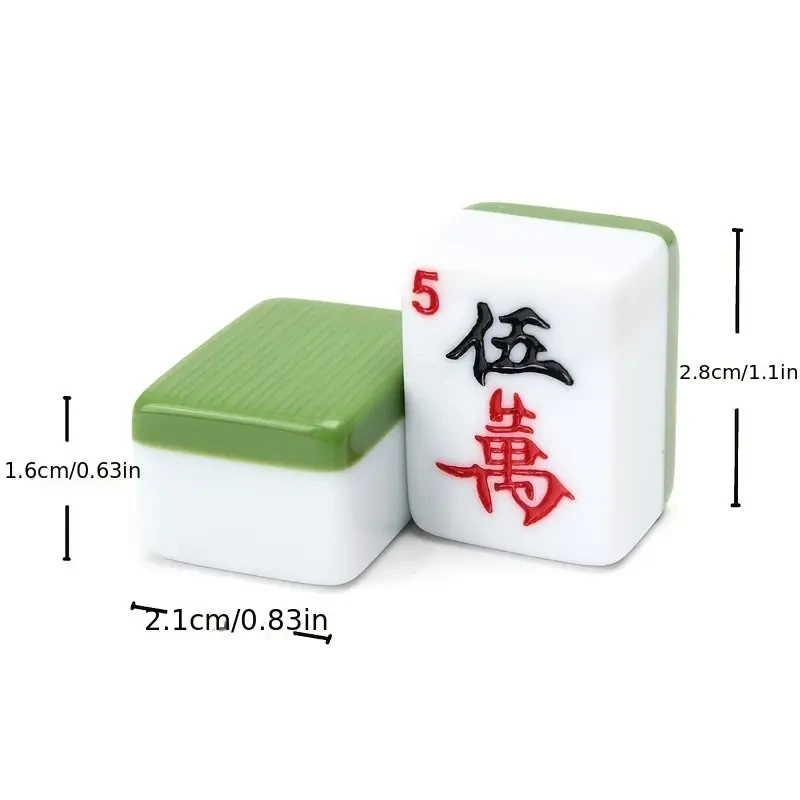 1 Set Deluxe Edition Portable Mahjong Set