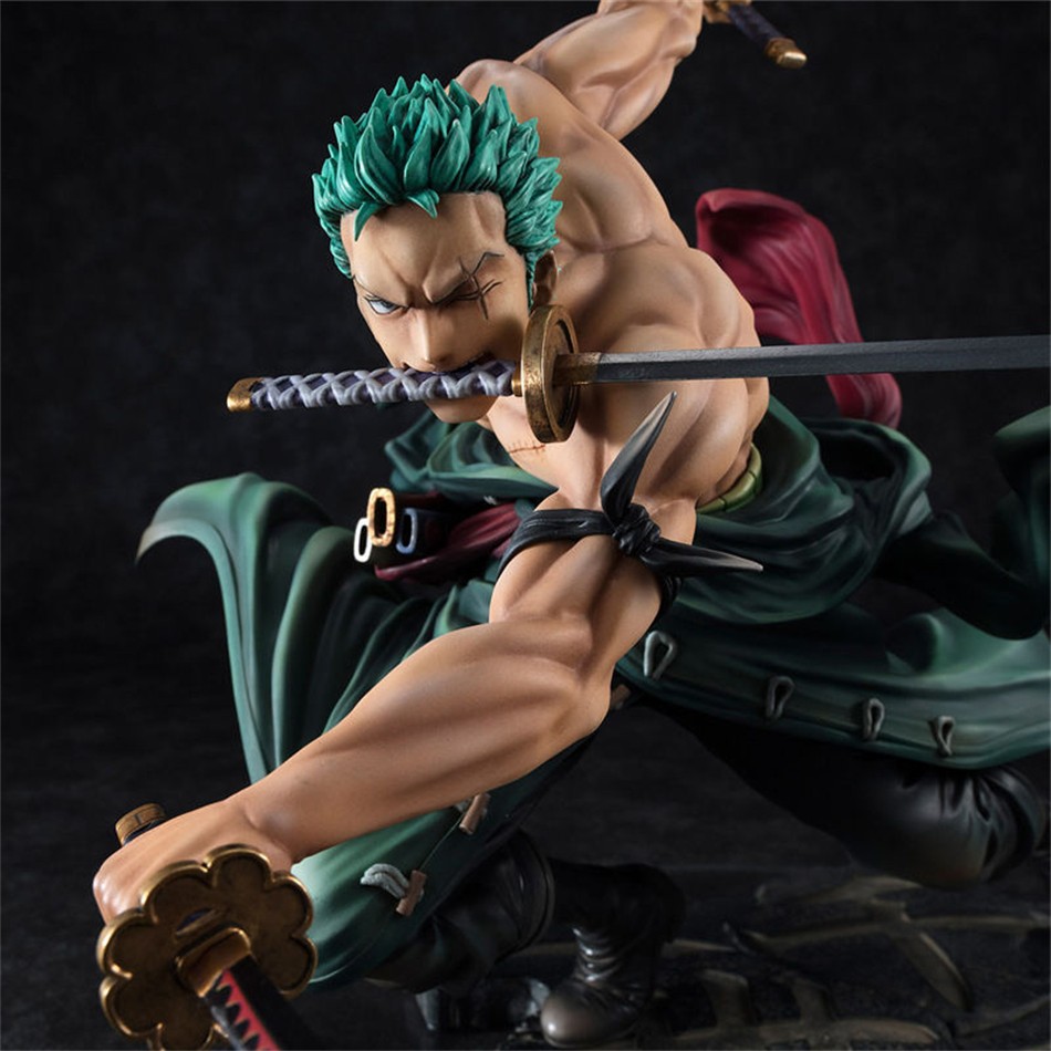 Hot One Piece 10cm Anime Figure - GK Roronoa Zoro Three-blade Sa-maximum Manga Statue