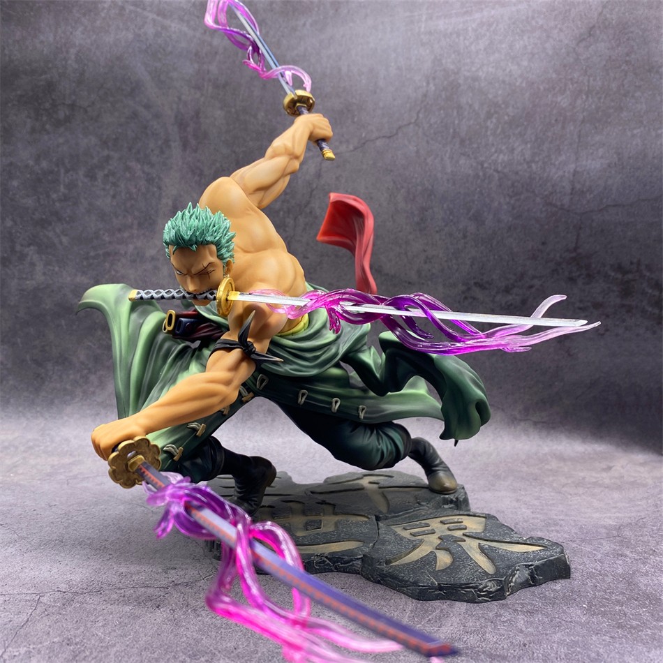 Hot One Piece 10cm Anime Figure - GK Roronoa Zoro Three-blade Sa-maximum Manga Statue