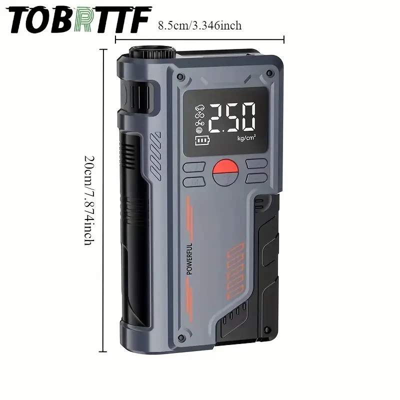 2024 Upgrade Featou Jump Starter With Air Compressor, 5 In 1 Function Jump Box 5000A Peak 150PSI Battery Pack With Digital Tire Inflator, Car Battery Charger Portable For 2.25gal Gas Or 1.85gal Diesel