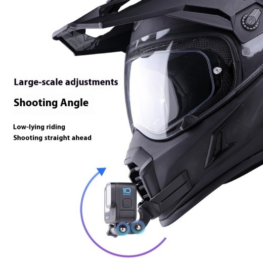 New Motorcycle Helmet Chin Camera Integrated Helmet Bracket