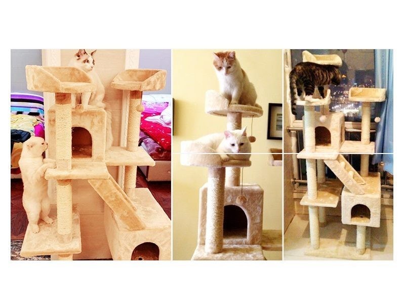 173CM High - Cat Tree House Scratching Post Condo