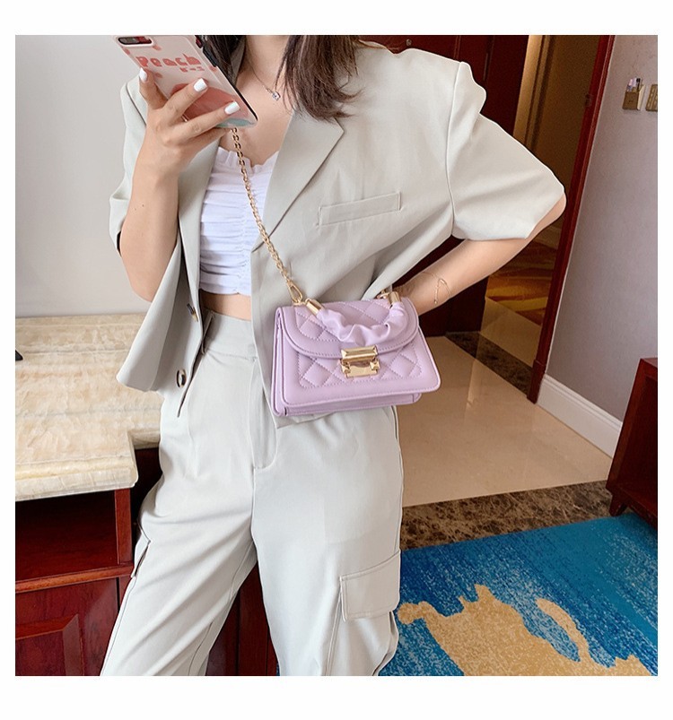 Summer New Fashion Chain Messenger Net Red Ladies Rhombus Small Square Bag