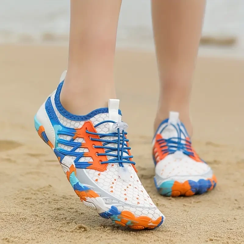 Unisex Geometric Pattern Water Shoes - Lightweight, Quick-Dry, Breathable, Anti-Slip, Non-Slip Sole, Random Printing, Various Colors, Perfect for Summer, Outdoor Trekking, Beach, and All-Season Activities