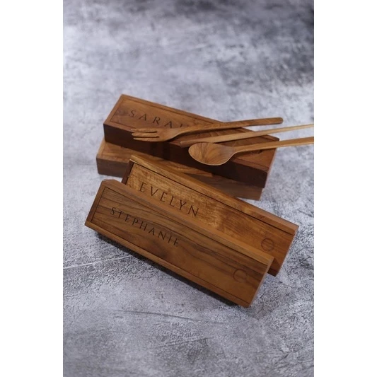 Custom Teak Wood Spoon Fork