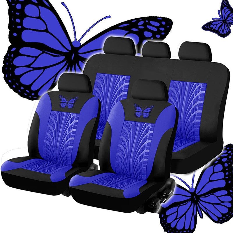 Auto Seat Covers Car Truck SUV Van Universal Protectors Polyester Butterfly