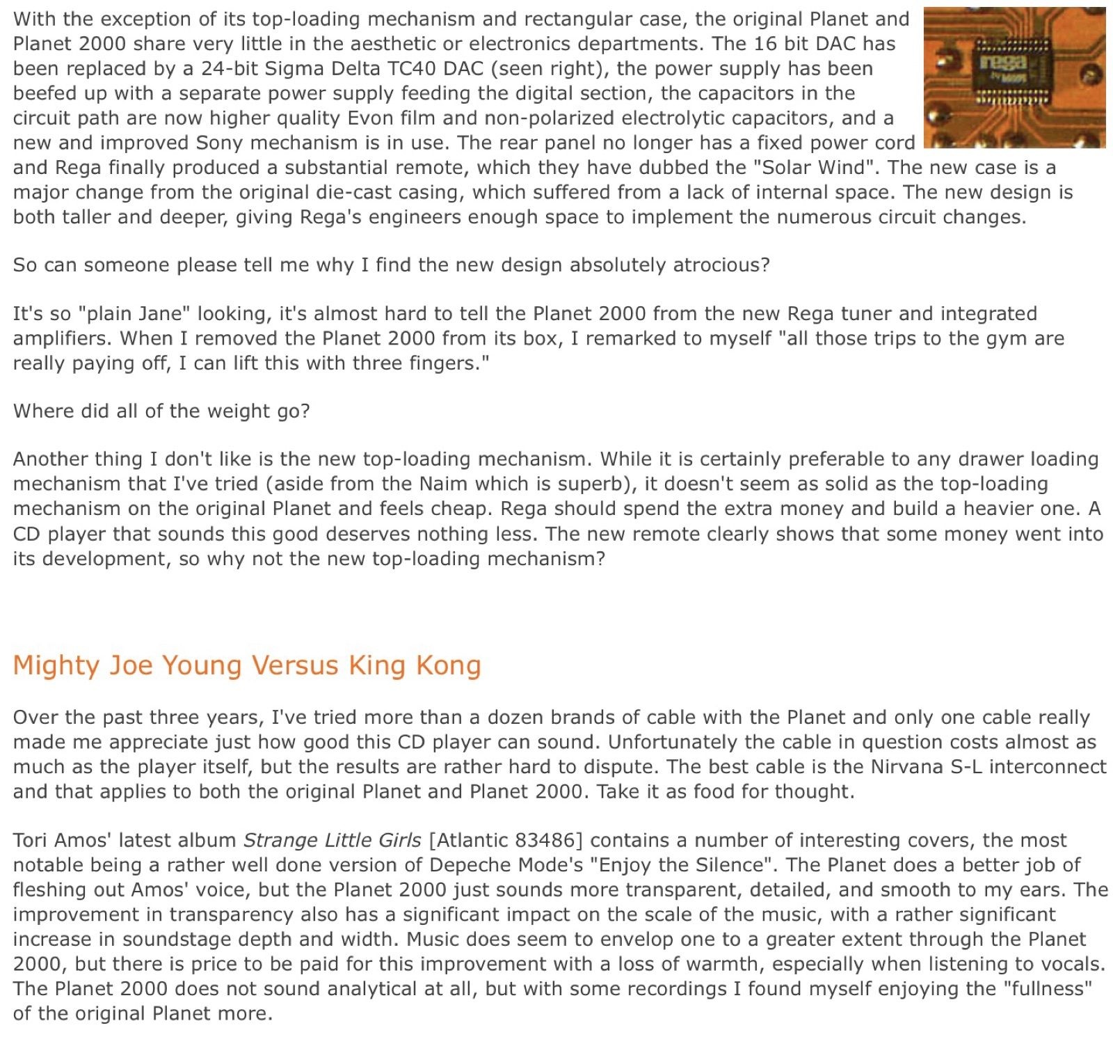 REGA PLANET 2000 CD PLAYER -Brand new laser mech. August 2024