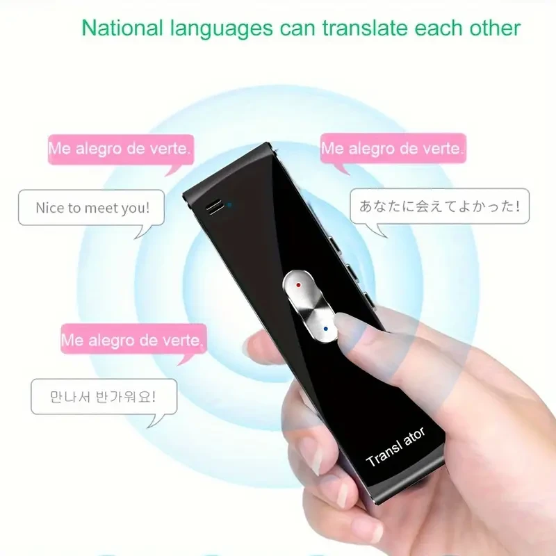 Language Voice Translator Device Real Time 2-Way Translations Supporting 137 Languages for Travelling Learning Shopping Business Chat Recording