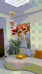 (2023 BEST GIFT TO FAMILY)Electric Chimney Climbing Santa Claus Musical Toys