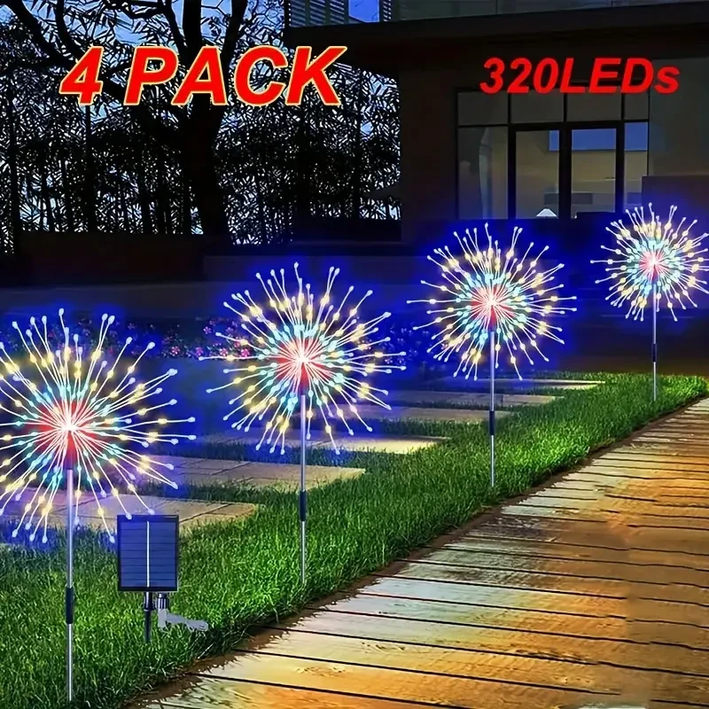4pcs Solar Outdoor Garden LED Lights